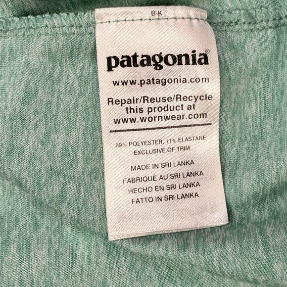 Patagonia Seabrook Banda Dress Twist Front Mint Green Size Medium - Picture 5 of 7